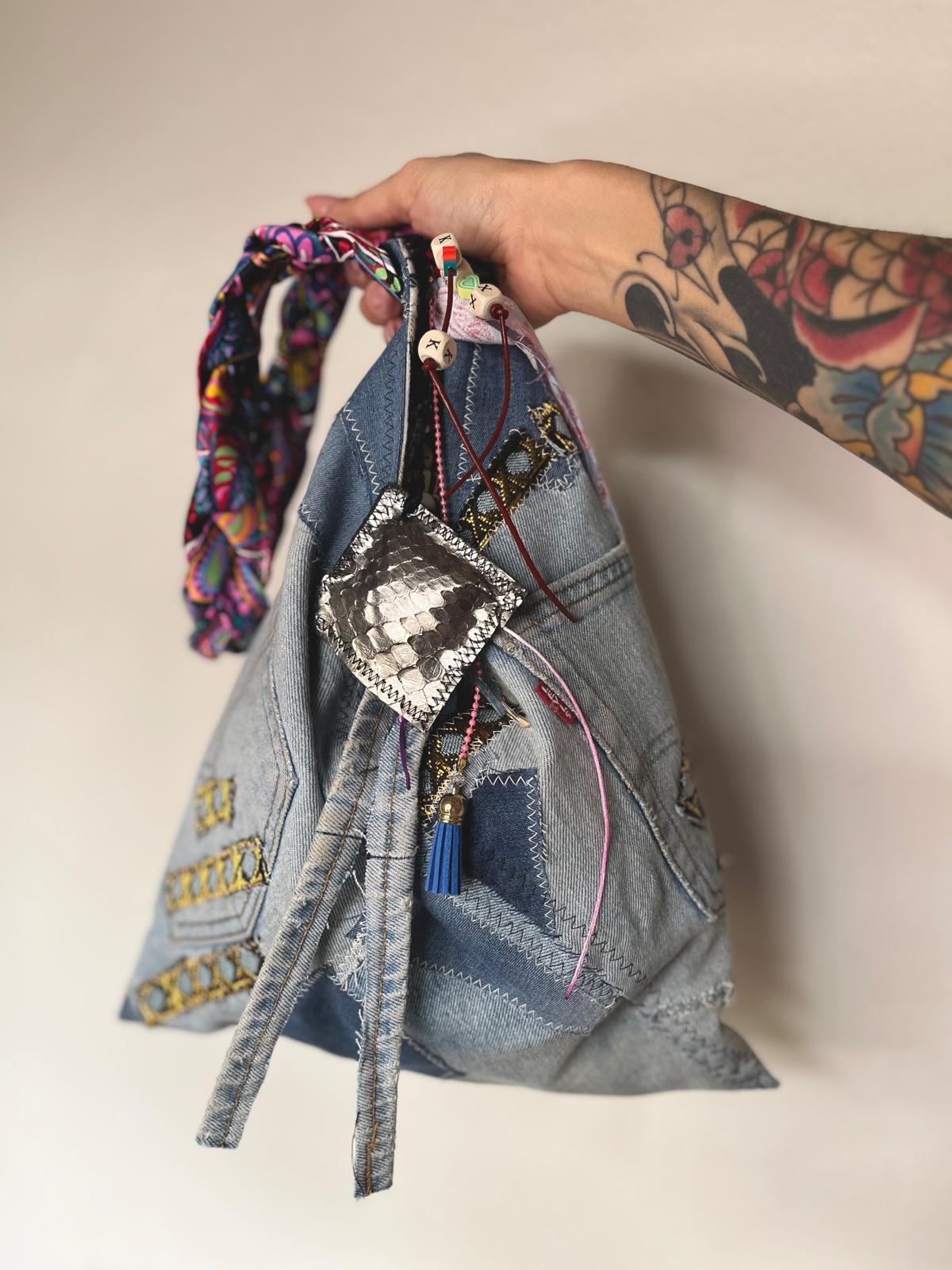Patchwork Levis & Trim Flower