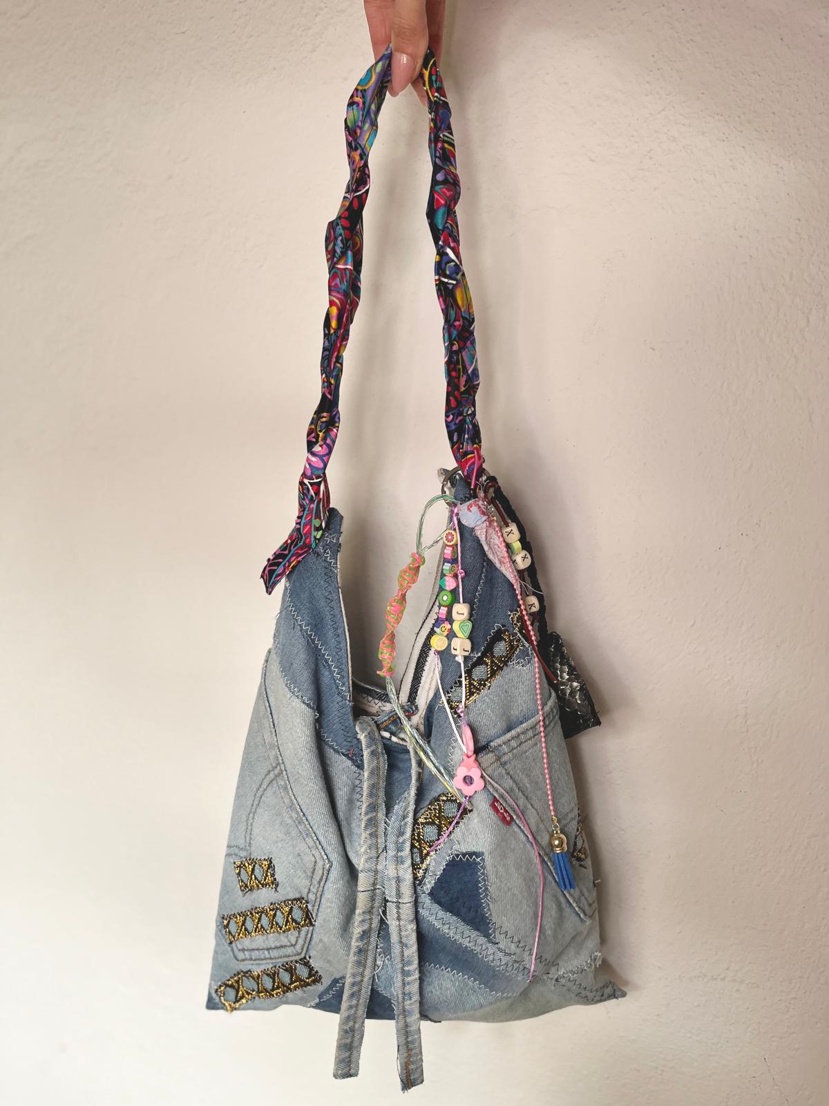 Patchwork Levis & Trim Flower