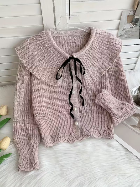Cardigan perle
