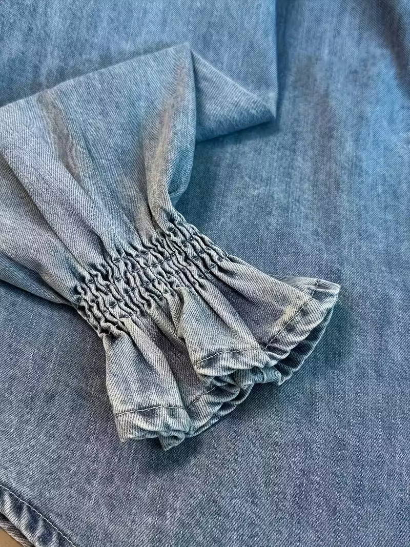 Camicia jeans strass