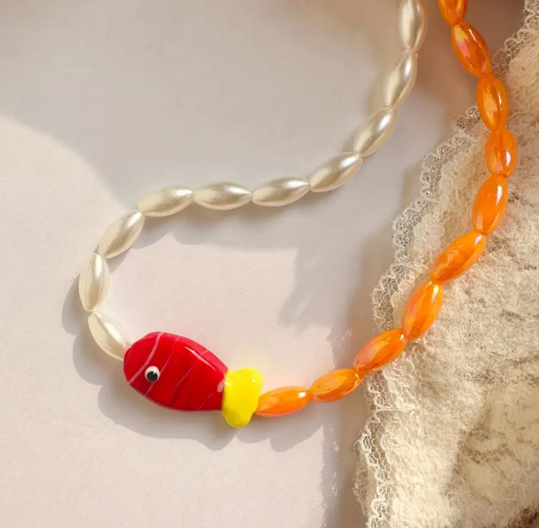 Collana Pesciolino e Perle